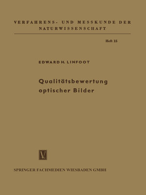 cover image of Qualitätsbewertung optischer Bilder